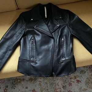 Gorgeous Black Leather Jacket, Small.